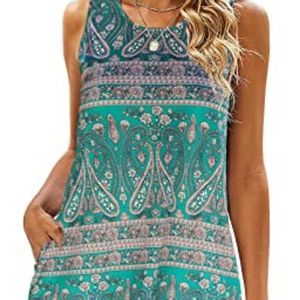 SimpleFun Summer Dresses for Women Beach Floral Tshirt